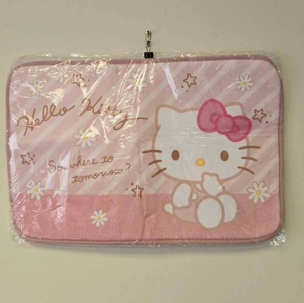 Sanrio Hello Kitty So Where To Tomorrow Bathroom Floor Mat Pink